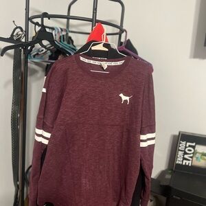 PINK oversized Victoria's Secret Burgundy Top